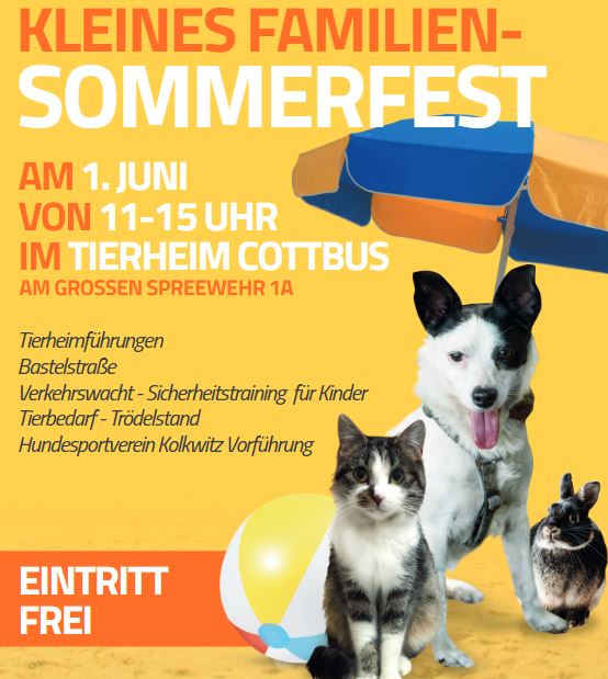 Sommerfest am 1. Juni Tierschutzverein Cottbus e.V.